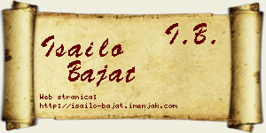 Isailo Bajat vizit kartica